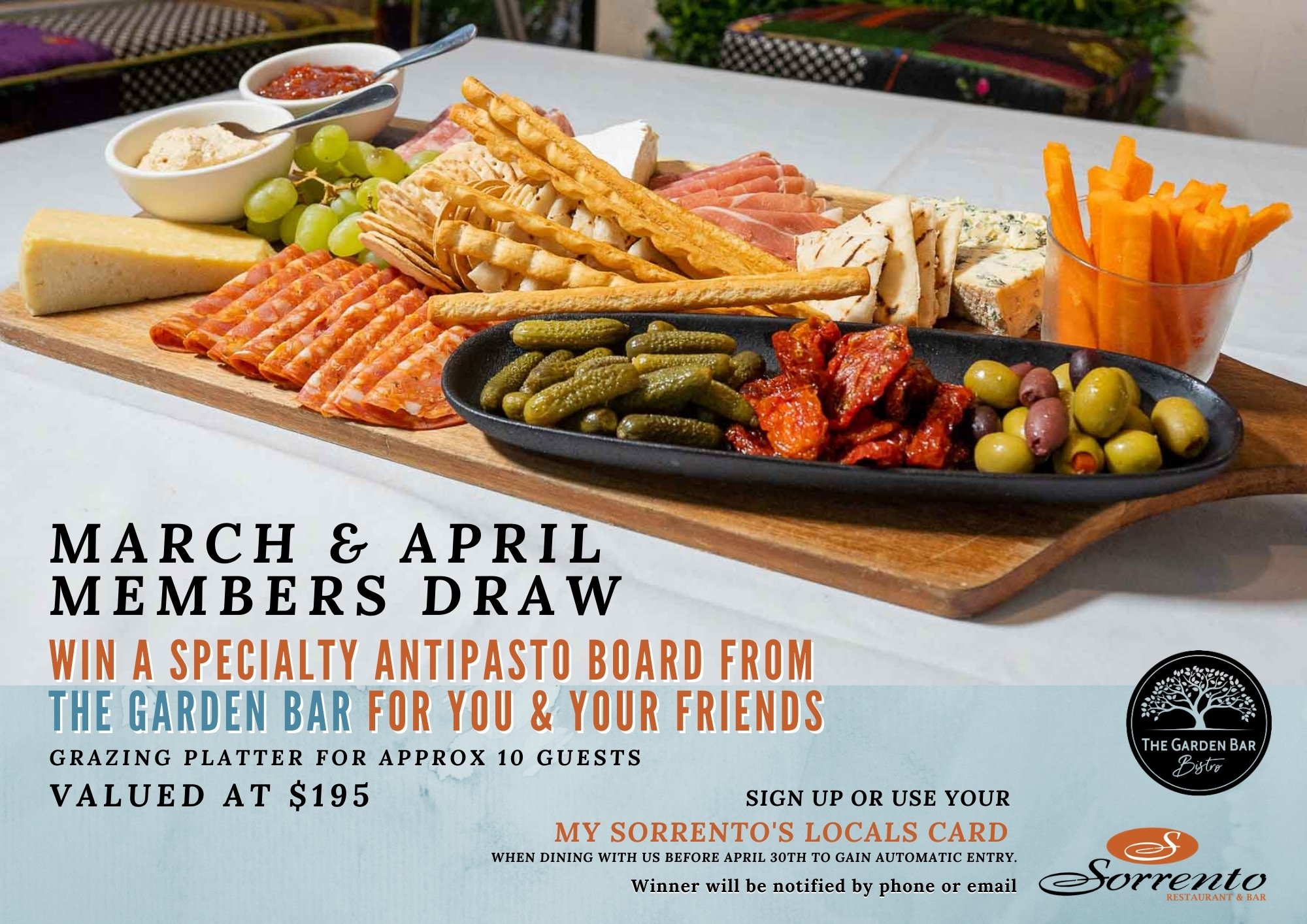 March-April My Sorrento Members Draw Info